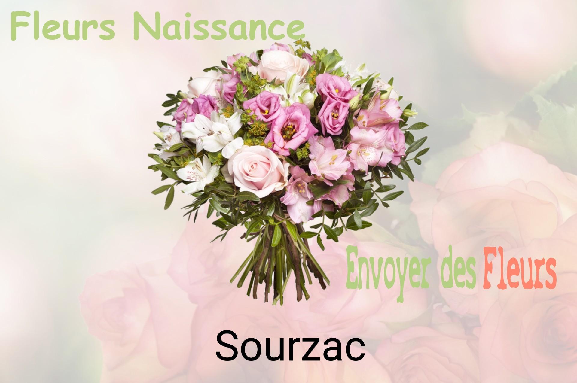 Bouquet de fleurs de naissance livré à Sourzac