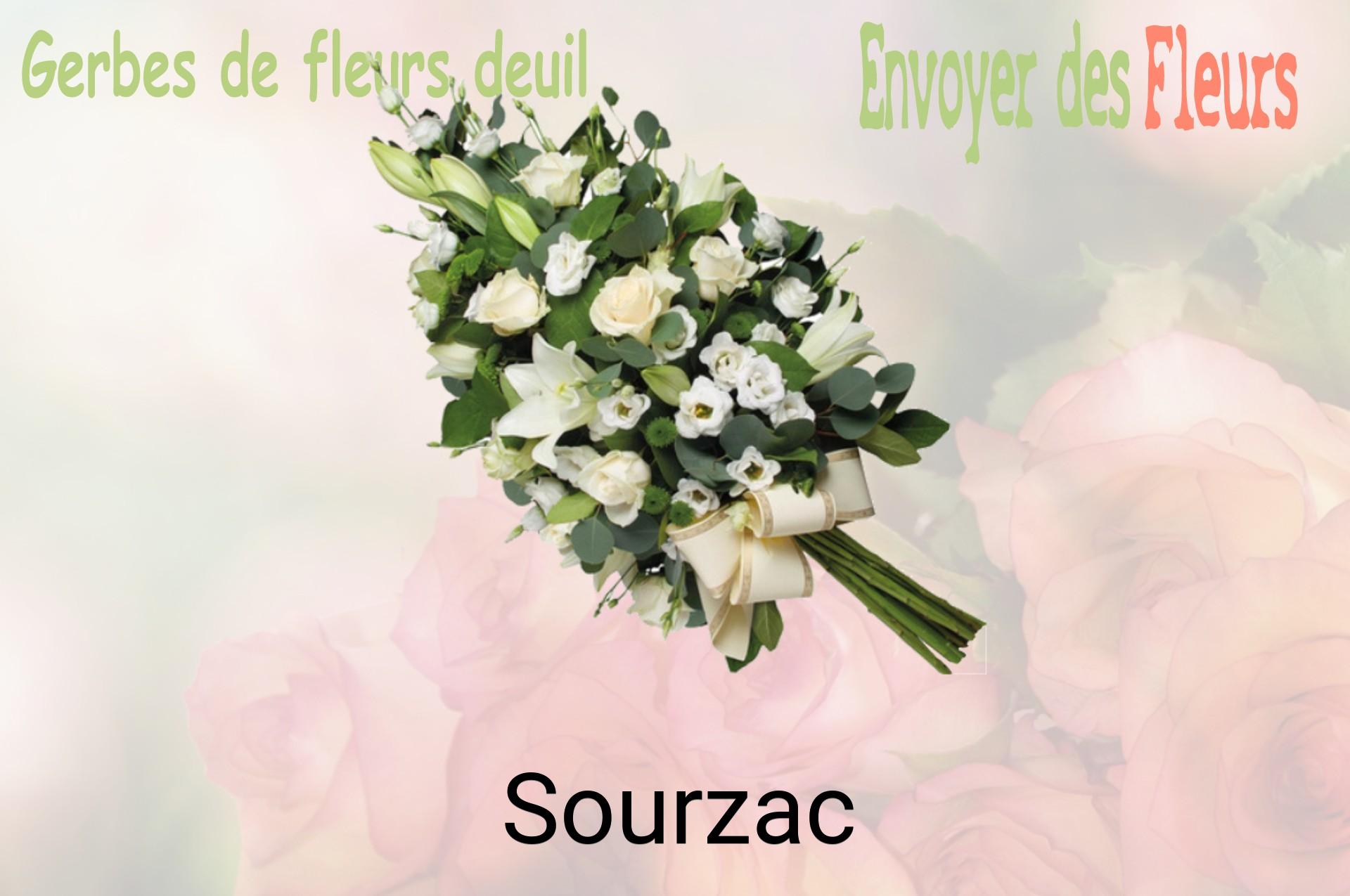 Gerbe de fleurs de deuil livrée à Sourzac